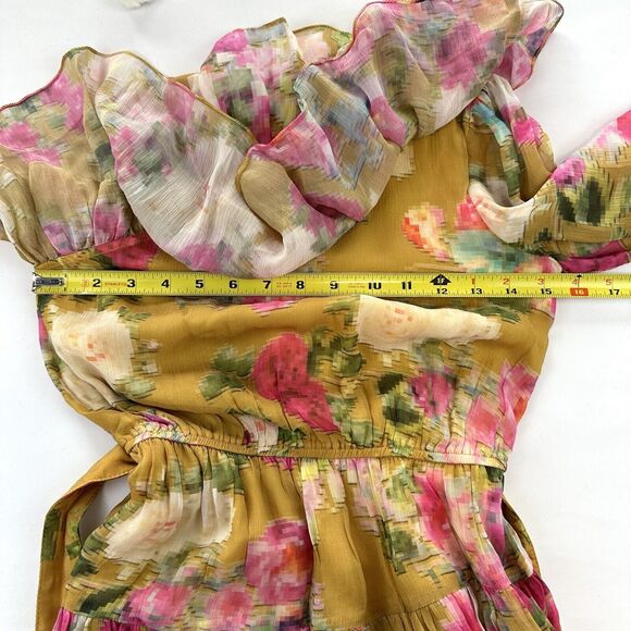 NWT ROCOCO SAND Avar Belted One Shoulder Dress in Ochre Women’s Size XS - Picture 13 of 16